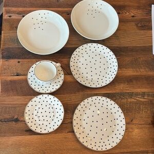 Richard Ginori Cup and Saucer Top Starlight Blue Stars Italy 7 piece set